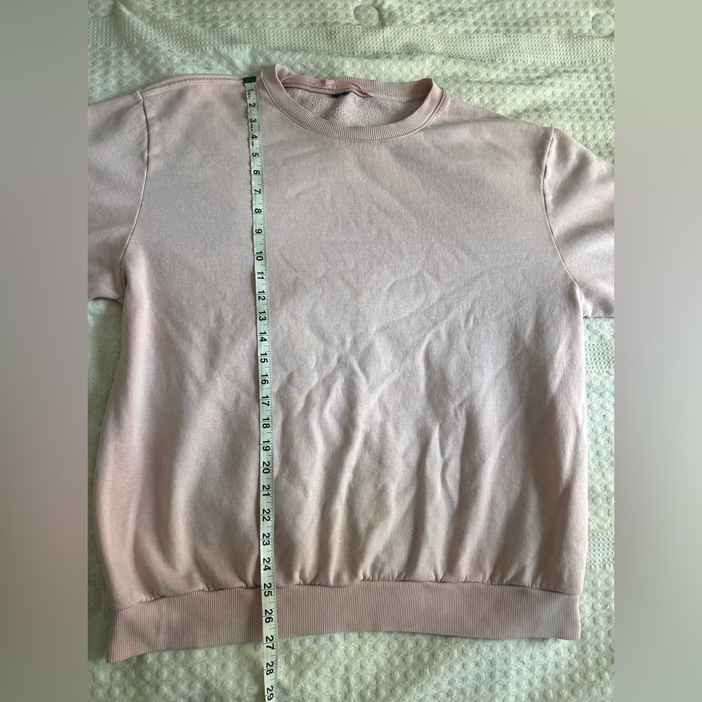 Blush Pink Oversized Crewneck Sweatshirt XL Fair Condition Lounge - Picture 16 of 16